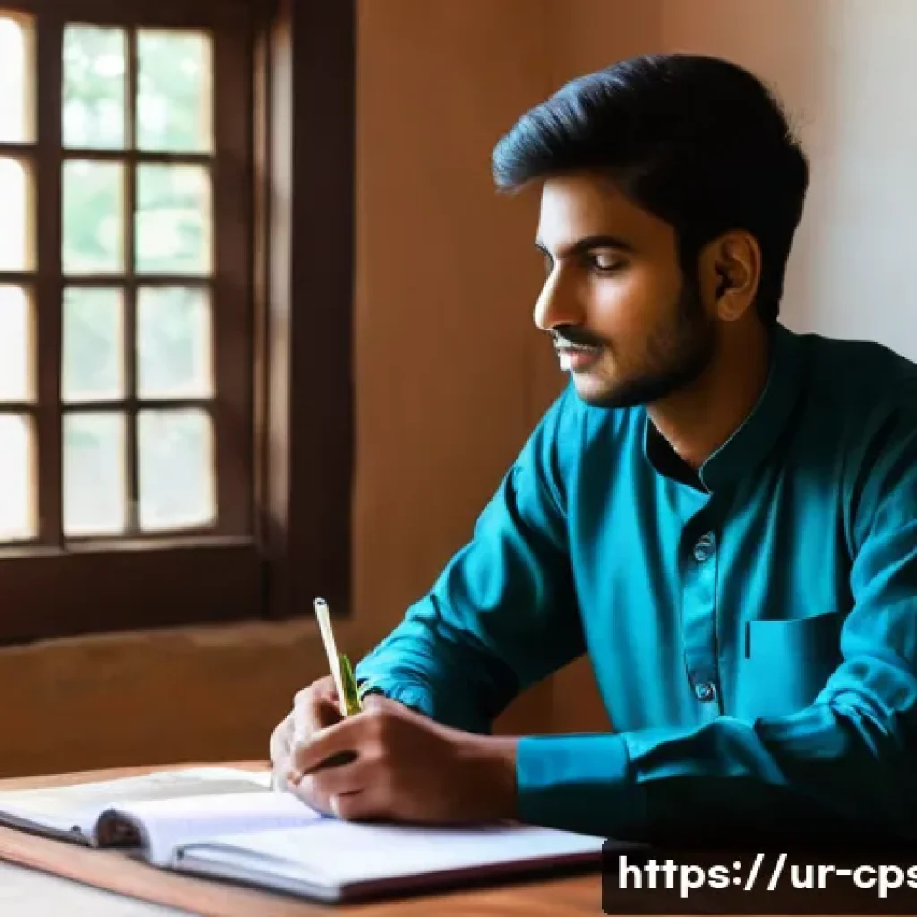 임상심리사 시험 공부 스케줄 - A serene study room in a traditional South Asian home, featuring a young adult male wearing modest, ...