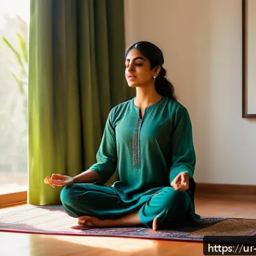 Home 31 임상심리사 이론과 실무의 연결 고리 - A serene scene depicting a young South Asian woman practicing mindfulness meditation in a peaceful, ...
